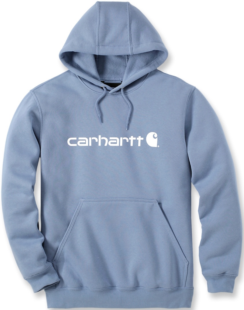 Carhartt Signature Logo Midweight Hoodie, blauw, L Voorman