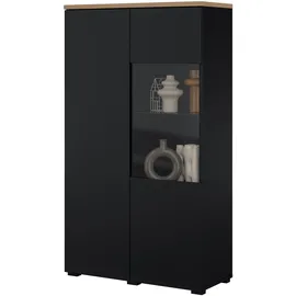 OTTO home Vitrine Modo 80 x 34,5 x 140 cm Schwarz/Weiß
