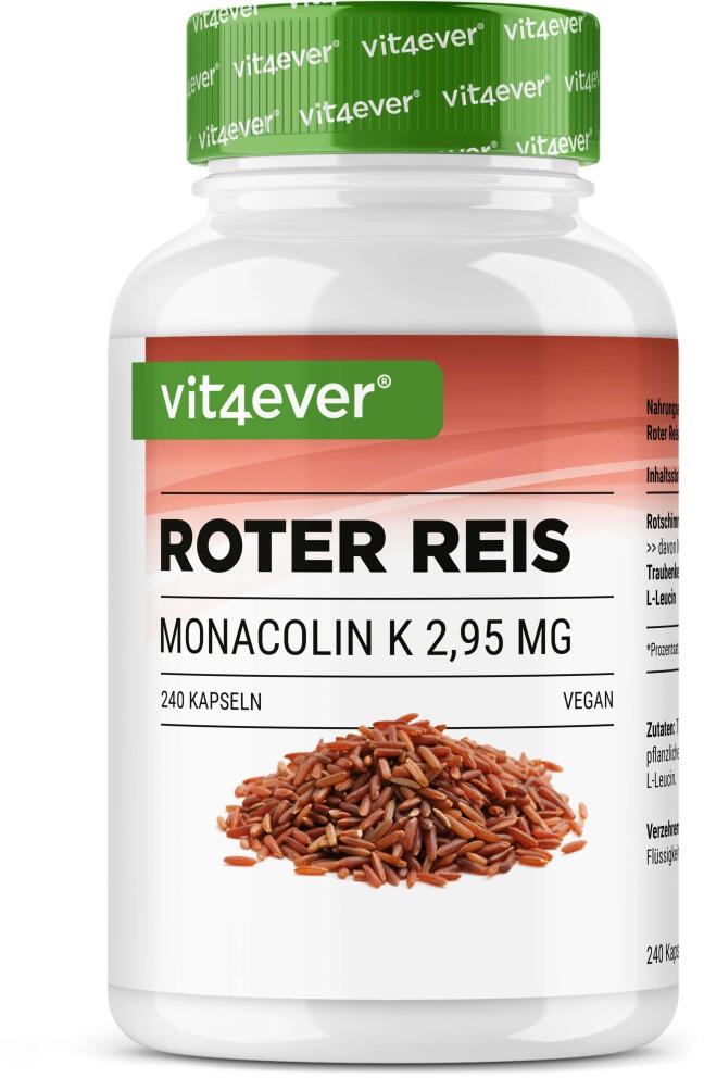 Roter Reis Extrakt - 2,95 mg Monacolin K, 240 Kapseln
