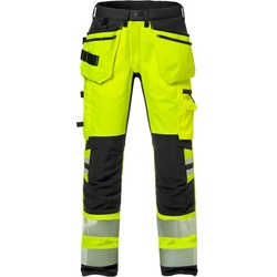Fristads High Vis Handwerker Stretch-Hose Kl. 2 2707 PLU 127734 - warnschutz-gelb/schwarz - C148