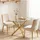 modfu Couchtisch, Gold, Glas, 80x77x80 cm, Wohnzimmer, Wohnzimmertische, Couchtische