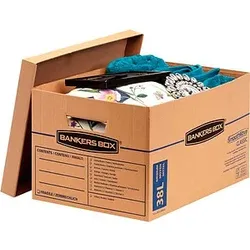 10 Bankers Box Umzugskartons SmoothMove Umzugsbox 47,0 x 33,5 x 27,0 cm
