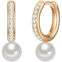 VALERO PEARLS Creolen VP709 gelbgold 925 20,1