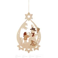 Fensterbild Winterkinder mit Schneemann BxH= 17×26 cm NEU Erzgebirge