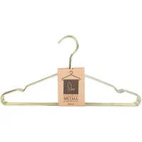 Svita 10er Set Kleiderbügel mit Hosensteg dünn leicht Metall Gold