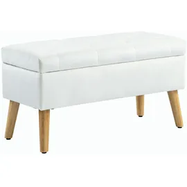 Homcom Sitzbank, Weiß, Kunststoff, 35x40x80 cm, Esszimmer, Bänke, Sitzbänke