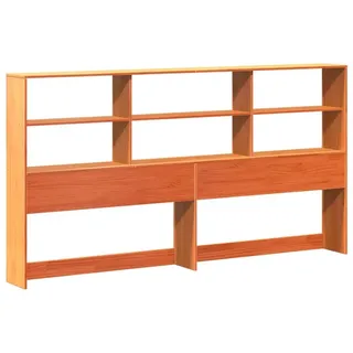 vidaXL Kopfteil mit Stauraum Wachsbraun 180 cm Massivholz Kiefer