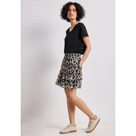 STREET ONE Minirock Damen Animalprint Beige 40
