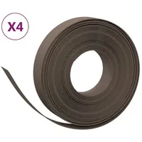 vidaXL Rasenkanten 4 Stk. Braun 10 m 10 cm Polyethylen