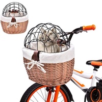 Gmuret Fahrradkorb Hund, Fahrradkorb Vorne für Kleine Haustiere, Katzen, Hunde, Abnehmbarer Fahrrad-Lenkerkorb Mountain Picknick, Einkaufen.