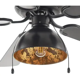 LUCANDE Shamoian 132 cm Deckenventilator Schwarz