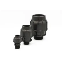 Gebo PE Rohr Verschraubung 63 mm x 2 Zoll schwarz