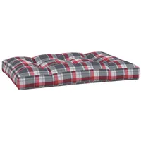 VidaXL Palettenkissen Rot Karomuster 120x80x12 cm Stoff