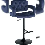 CLP Barhocker Dublin Mit Samt-Bezug I Höhenverstellbar