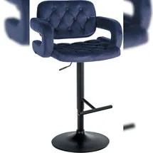 CLP Barhocker Dublin Mit Samt-Bezug I Höhenverstellbar