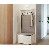 Kobi Schuhschrank mit Sitz und Kleiderbügel ANDY