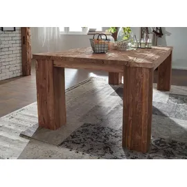 Massivmoebel24 Esstisch Teak 200x110x76 natur unbehandelt BASSANO #103