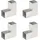 vidaXL Pfostenverbinder L-Form 81 x 81 mm Silber/Metall