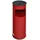 Proregal Klassischer runder Kombiascher HxBxT 61 x 25 x 25 cm Verzinkter Stahl Rot