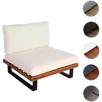 Mendler HWC-H54 Loungesessel braun/cremeweiß