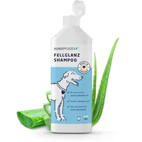 HUNDEPFLEGE24 Hundeshampoo Fellglanz & Hunde Conditioner 500ml - Für gesundes glänzendes Fell & bessere Kämmbarkeit mit Aloe Vera - Rückfettende sanfte Reinigung & Pflege für Jede Hunderasse