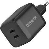 Otterbox 65W 2x USB-C® GaN Schnellladegerät, Schwarz