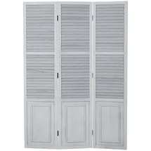 Homestyle4u Paravent Weiß, Grau 120x170 | Gr.: onesize