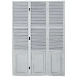 Homestyle4u Paravent Weiß, Grau 120x170 | Gr.: onesize