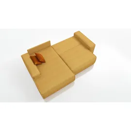 mebloland Ecksofa TOR mit Schlaffunktion. Farbe: Mustard. - Gelb
