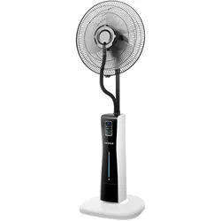 VASNER Cooly Standventilator weiß mit Ultraschall Wasser-Sprühnebel & Fernbedienung, 3 Stufen, leiser Betrieb