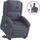 vidaXL Massagesessel mit Aufstehhilfe Samt 144,5 x 82 x 0 cm Dunkelgrau mit Fernbedienung