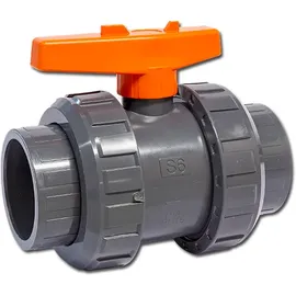 Praher 2-Wege Kugelhahn Typ S6 Ø Klebeanschluß, Außengewinde 2"