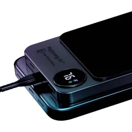 3M 3mk HARDY MagSynergy Ni+ 10000 mAh USB-C / Lightning für iPhone Huawei Samsung Xiaomi kompatibel mit MagSafe - Schwarz