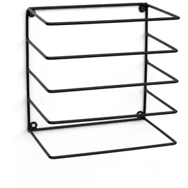 DanDiBo Ambiente DanDiBo Handtuchhalter Wand Handtuchregal zur Wandmontage 20 cm 93820 Unsichtbar Schwebend Wandhandtuchhalter Metall Schwarz Modern Design