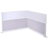Vevor Trennwände, Sichtschutzwände, 2er-Pack, 183 x 122 cm, Raumteilerwände, PET-Arbeitsplatz-Wandschirm mit Acrylfenstern, freistehende Paravents, Ideal für Büro, Bibliothek, Schule