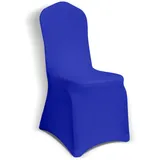 Kapwall Stuhlhussen Blau 12 Stück Stuhlüberzug Abnehmbarer Waschbarer Stuhlbezug für Schalenstühle, Stretch Stuhlhussen für Hochzeit, Party, Hotel, Restaurant