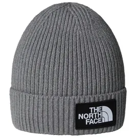 The North Face Kids TNF Logo Box Cuffed Beanie Grau