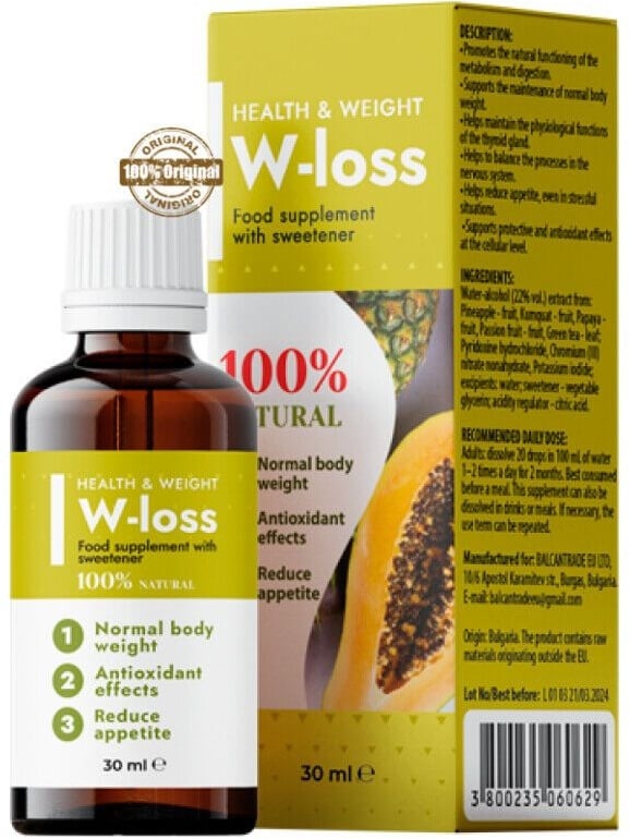 W-loss Health & Weight Tropfen zum Einnehmen 30 ml