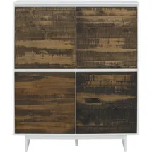 OTTO home Morgan Midischrank Hochkommode 100 x 120 x 35 cm Braun/Weiß