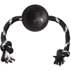KONG Spielzeug Extreme Schwarz mit Seil und Ball
