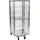 Kongamek Rollcontainer verzinkt 850x720x1770 mm grau stapelbar mit Gitterboden und 4 Gitterwänden mit Bremse