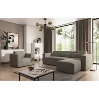 Fun Möbel Ecksofa Schlafsofa inkl. Sessel WALDO, Stoff Brooklyn