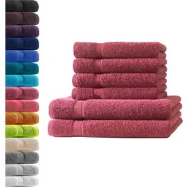 Hometex Premium Textiles Hometex Premium Handtuchset 5-tlg. rot