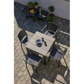 Siena Garden Gartentisch Silva 80 x 80 x 74 cm Washed Grau