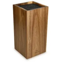 Navaris Messerblock aus Akazienholz mit Borsteneinsatz - Messer Block