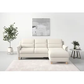 sit&more Ecksofa SIT & MORE "Farö L-Form", beige (creme), B:234cm H:90cm T:168cm, Sofas, Ecksofa, inklusive Federkern, wahlweise mit Bettfunktion und Bettkasten