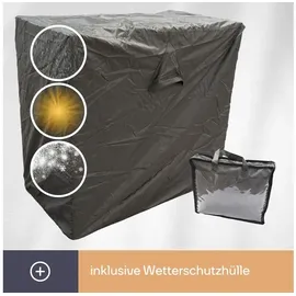 Perel Lounge-Set 8-Personen schwarz/grau