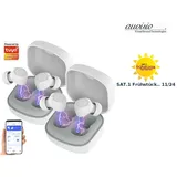 Auviso In-Ear-Stereo-Headset, BT 5, Ladebox, 18 Std. Spielzeit, App, 2er-Set