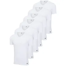 adidas V-Neck Shirt weiß XL