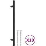 vidaXL Möbelgriffe 10 Stk. Schwarz 192 mm Edelstahl